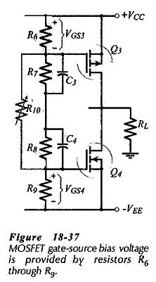 Amplificador de potencia de fuente común MOSFET complementaria